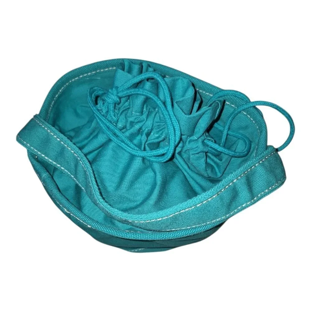 Land's End NWT Teal Glow in the Dark Halloween Drawstring Tote